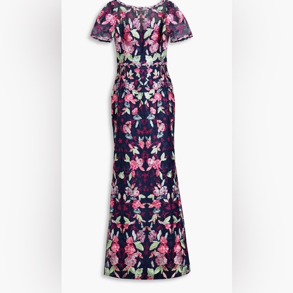 Marchesa Notte Embroidered Tulle gown, Size 4 - Picture 3 of 5